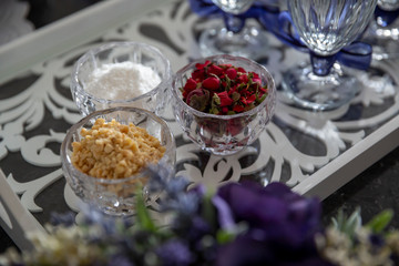 arranged along with many gift boxes