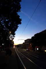 Railway track at sunset (夕暮れの線路)