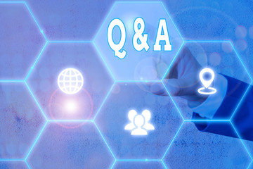 Writing note showing Q And A. Business concept for a period of time or an occasion when someone...
