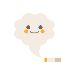 タバコの煙笑顔