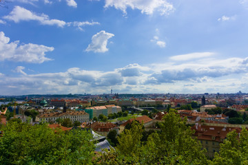 Fototapeta na wymiar Prague city view from top