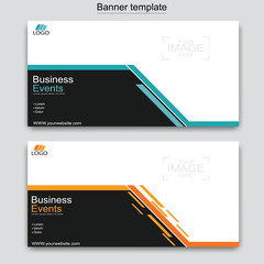Abstract business banner template design.