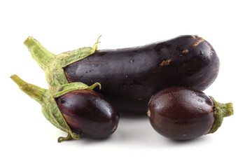 Big and little aubergines