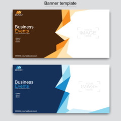 Abstract business banner template design.