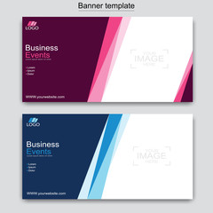 Fototapeta premium Abstract business banner template design.