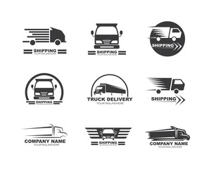 truck icon logo vector illustration design