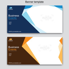 Abstract business banner template design.