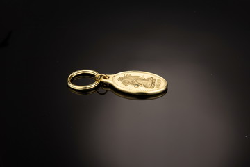 Chinese traditional blessing key chain, with the mark of Buddha inside, bless peace