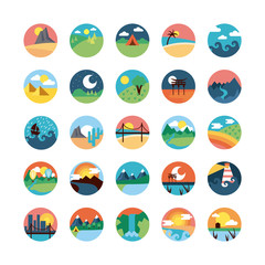 bundle of landscapes set scenes