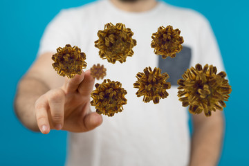 contagious coronavirus pandemic, dangerous virus outbreak 3d.