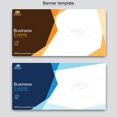 Abstract business banner template design.
