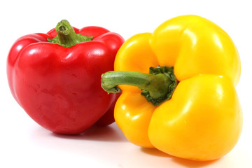 Yellow and red peppers