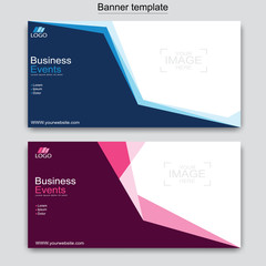 Abstract business banner template design.