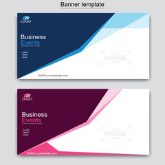 Abstract business banner template design.