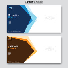 Abstract business banner template design.