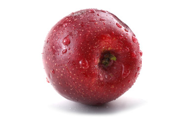 Red little wet apple