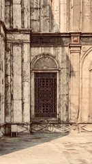 Plakat islamic architecture Mosque in egypt cairo old stone