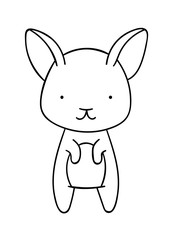 Coloring pages, black and white cute hand drawn dog doodles