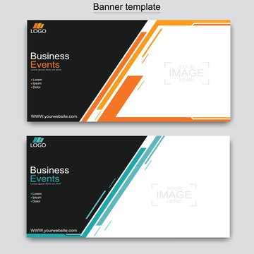 Abstract business banner template design.