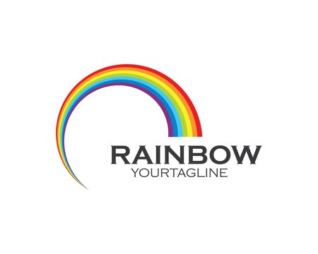 Rainbow Logo Design Template - Editable Canva Logo