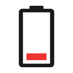 Battery charge indication icon. Vector illustration isolated on white background