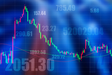 Stock market. Exchange trade. Stock quotes. Tracking rate fluctuations. Volatility. Japanese candlestick. Investing in various assets. Stock market game. Broker's work.