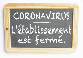 coronavirus établissement fermé ardoise