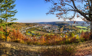 Ausblick auf Eichstätt und das Altmühltal an einem traumhaften Oktobertag