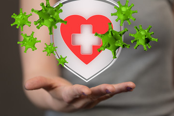 flu virus attack digital 3d