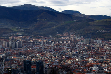 Urban view of the town of Bilbao