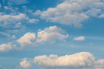The blue sky and beautiful white clouds