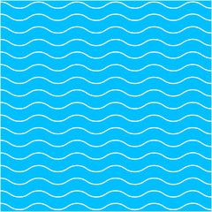 Blue water wavy pattern background design template vector image