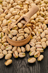 fresh pistachios close-up