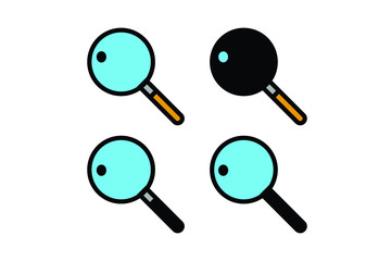 Magnifying glass icon set, searching