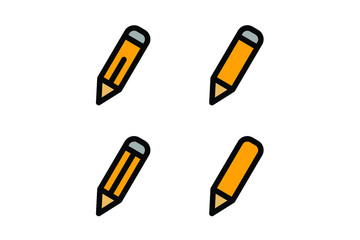 Pencile icon set, pen design