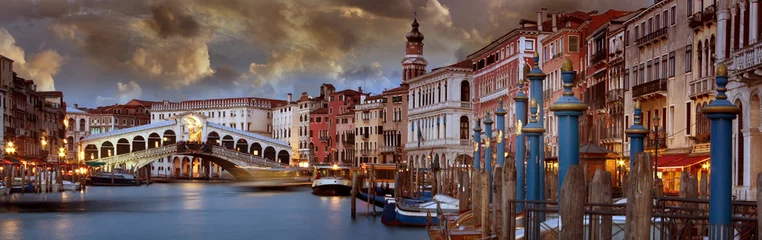Foto auf Acrylglas Rialtobrücke Canal Grande und Rialtobrücke, Venedig
