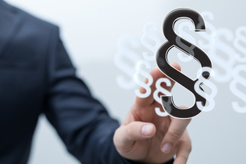 paragraph insurance law sign digital in hand