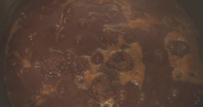  Meat dumplings cooking in a restaurant