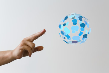 speech bubbles. People Chatting. Vector illustration of a communication concept, relating to feedback