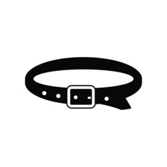 black leather belt isolated on white background