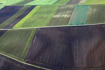 Luftbild von landwirtschaftlichem Ackerland