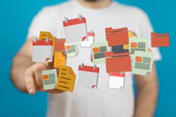 Cloud storage and Computing concept digital