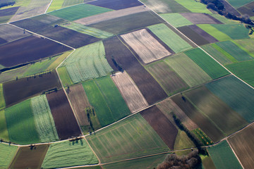 Luftbild von Ackerflächen