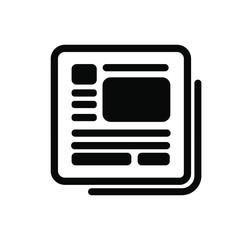 newspaper icon on white background