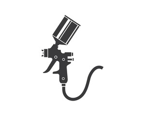 spray gun paint logo icon vector illustration