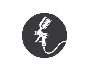 spray gun paint logo icon vector illustration