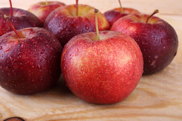 Apples on table