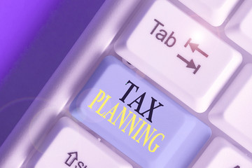 Handwriting text writing Tax Planning. Conceptual photo man of financial situation or plan from a tax perspective