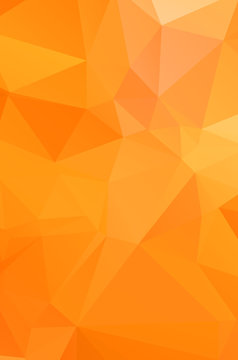 Orange pattern polygonal background. Shining colorful illustration