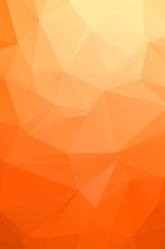 Orange Pattern Polygonal Background. Shining Colorful Illustration